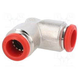 1 pcs x AIGNEP-50130 12 - Push-in fitting, angled, -0.99÷20bar, nickel plated brass
