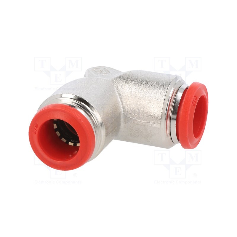 1 pcs x AIGNEP-50130 12 - Push-in fitting, angled, -0.99÷20bar, nickel plated brass