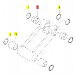Yanmar arm sleeve 35x30 b19 b22 vio20 vio23