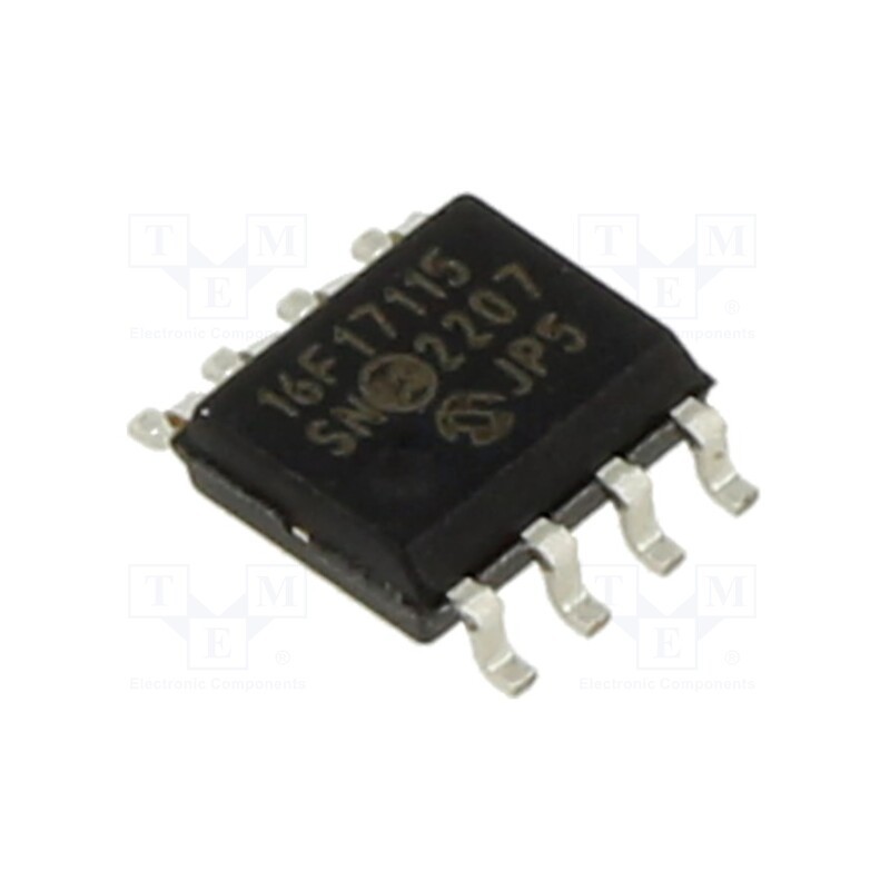 1 pcs x MICROCHIP TECHNOLOGY - PIC16F17115-I/SN - IC: PIC microcontroller, 14kB, ADC,DAC,EUSART,I2C / SPI, SMD
