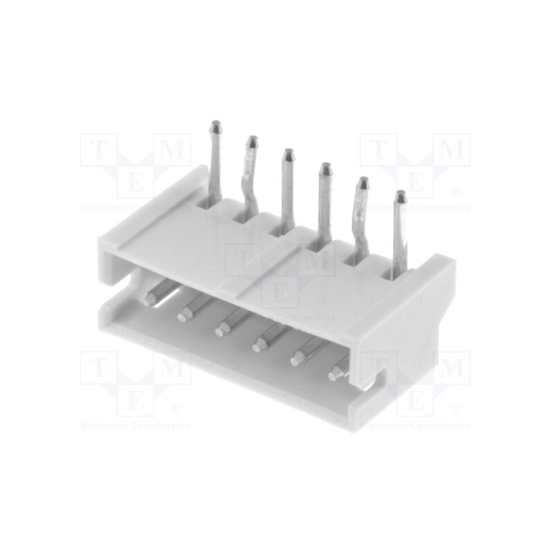 2 pcs x JST - S6B-ZR (LF)(SN) - Socket, wire-board, male, ZH, 1.5mm, PIN: 6, THT, 50V, 1A, -25÷85°C