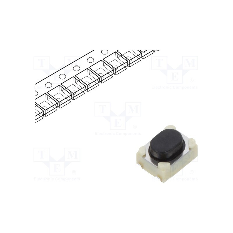 5 pcs x ALPS - SKRPADE010 - Microswitch TACT, SPST, Pos: 2, 0.05A/16VDC, SMT, 4N, 4.2x2.7x1.8mm