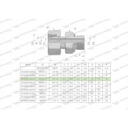 Hydraulic connection m16x1 5 10l 1 4 bsp 2 pcs