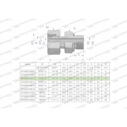 Hydraulic connection m16x1 5 10l 1 4 bsp 2 pcs
