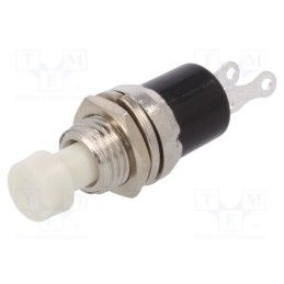 2 pcs x NINIGI - PS10BWH - Switch: push-button, Pos: 2, SPST-NO, 1A/250VAC, OFF-(ON), on panel