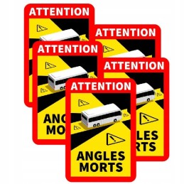 Sticker angles morts blind spots bus set of 5 pcs