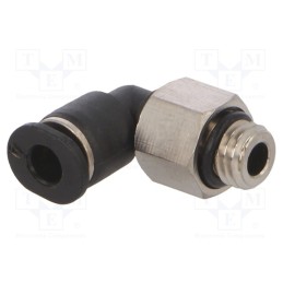 1 pcs x PNEUMAT-PL-74 - Push-in fitting, angled, -0.95÷10bar, Thread: M7, Thread: outside