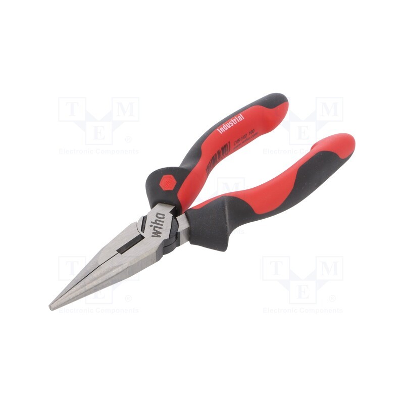 1 pcs x WIHA - 32322 - Pliers, for gripping and cutting,half-rounded nose,universal