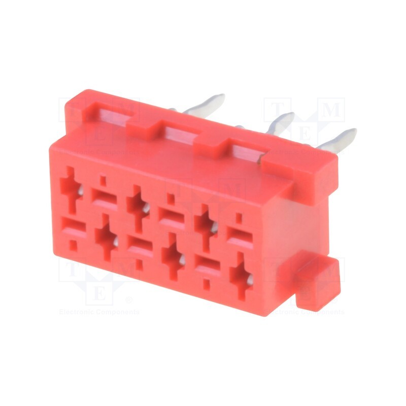 2 pcs x CONNFLY - DS1015-04-06R6XT - Wire-board, socket, female, PIN: 6, THT, on PCBs, 1.5A, 30mΩ