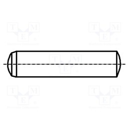 5 pcs x BOSSARD - 1304704 - Cylindrical stud, steel, BN 857, Ø: 6mm, L: 70mm, DIN 6325, ISO 8734