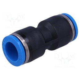 1 pcs x FESTO-153034 - Push-in fitting, straight, -0.95÷6bar, Gasket: NBR rubber, QS