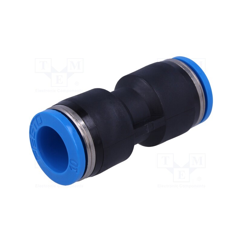 1 pcs x FESTO-153034 - Push-in fitting, straight, -0.95÷6bar, Gasket: NBR rubber, QS