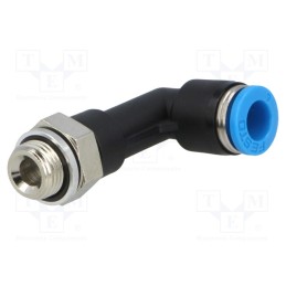1 pcs x FESTO-186128 - Push-in fitting, threaded,angled 90°, -0.95÷6bar, Thread: G 1/8'