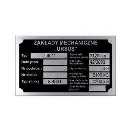 Ursus c 4011 c4011 nameplate stamped