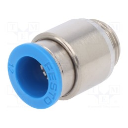 1 pcs x FESTO-186114 - Push-in fitting, threaded,straight, -0.95÷6bar, Thread: G 3/8'