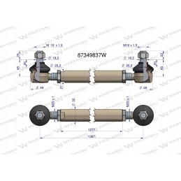 Steering rod 87349837w Warynski