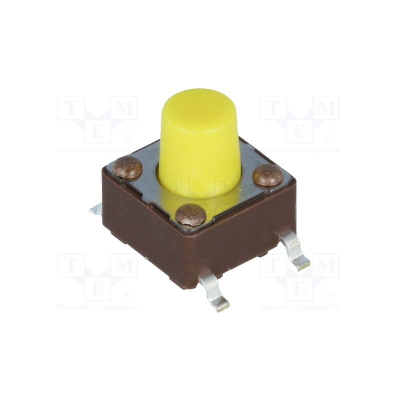 1 pcs x DIPTRONICS - DTSM-63Y-V-B - Microswitch TACT, SPST-NO, Pos: 2, 0.05A/12VDC, SMT, none, 5.2N
