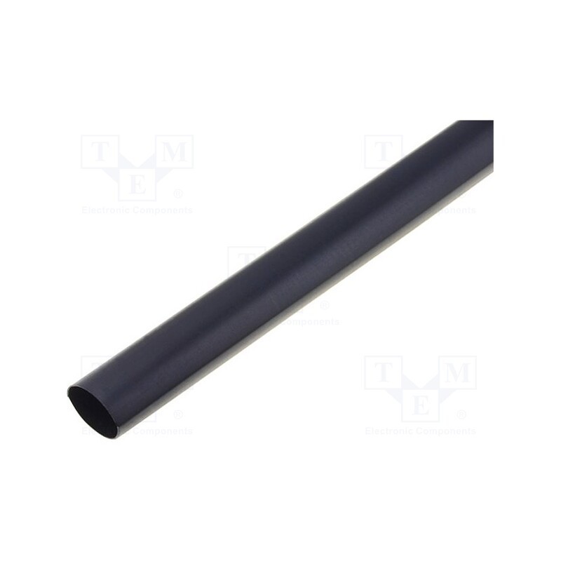 1 m x RADPOL - WRJCC3801190110030C1 - Heat shrink sleeve, glueless, 2: 1, 38mm, L: 1m, black, polyolefine