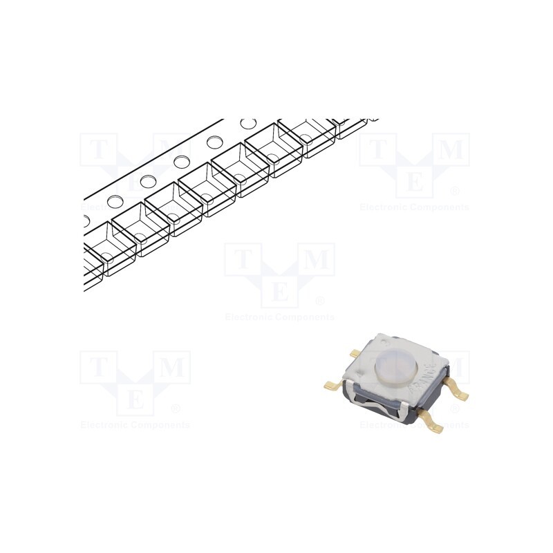 2 pcs x C&K - KSC243G LFG - Microswitch TACT, SPST-NO, Pos: 2, 0.05A/32VDC, SMT, none, 3.5mm