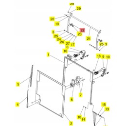 Yanmar sv16 sv60 b windshield holder