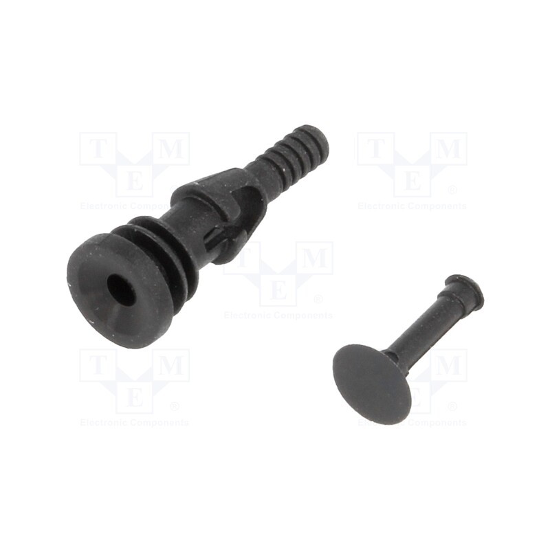 5 pcs x FIX&FASTEN - FSP-2 - Fastener for fans and protections, plastic, black, 4.5mm