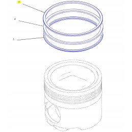 Piston ring cat excavator loader 1077787