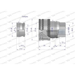 Brake quick coupler G1 2 BSP GW Warynski