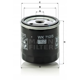 Mann filter wk 712 fuel filter 5