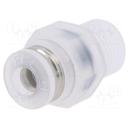 1 pcs x FESTO-133041 - Push-in fitting, threaded,straight, -0.95÷10bar, Thread: R 1/8'