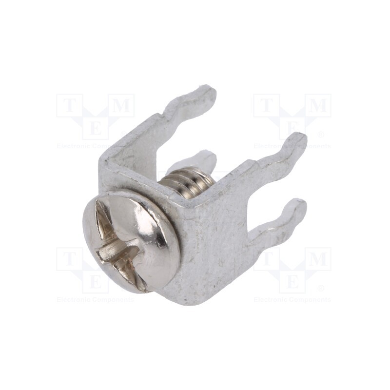 2 pcs x KEYSTONE - 7796 - Terminal: screw terminal, THT, brass, tinned, Thread: M4, 15A