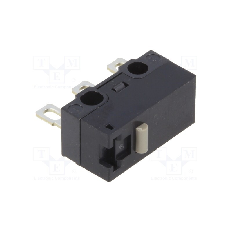 2 pcs x OMRON OCB - D2F-01-D3 - Microswitch SNAP ACTION, 0.1A/30VDC, without lever, SPDT, Pos: 2