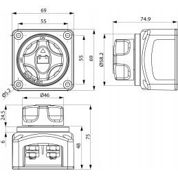 Main current switch 12v 50v 1000a