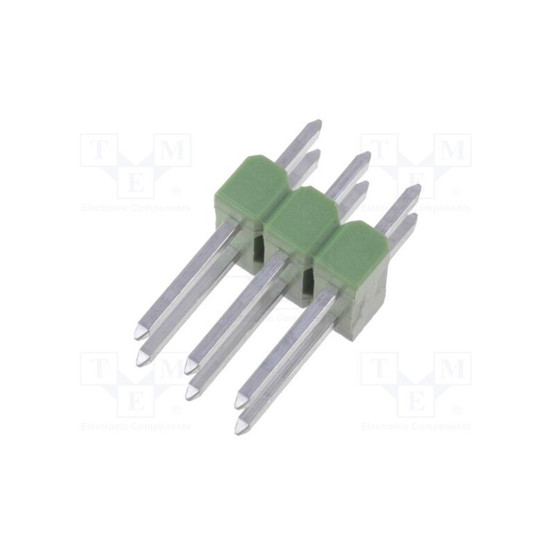 2 pcs x TE Connectivity - 826925-3 - Pin header, pin strips, AMPMODU MOD II, male, PIN: 6, straight