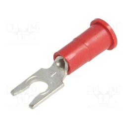 2 pcs x KEYSTONE - 8263 - Tip: fork, M3,5, Ø: 3.66mm, crimped, for cable, insulated, red