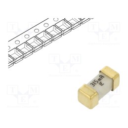 1 pcs x LITTELFUSE - 0448.315MR - Fuse: fuse, ultra rapid, 315mA, 125VAC, 125V, 125VDC, SMD, ceramic