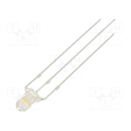 1 pcs x OPTOSUPPLY - OSRMPA3131A - LED, 3mm, red/warm white, 30°, Front: convex, 2.1÷2.6/3.1÷3.6V