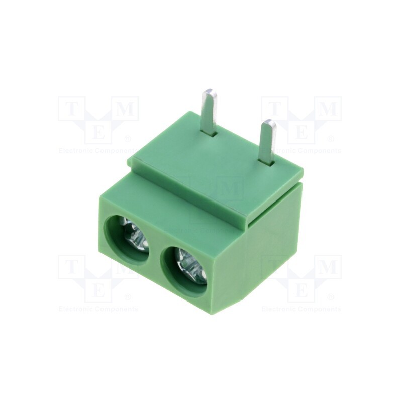 2 pcs x DEGSON ELECTRONICS - DG126R-5.0-02P-14-00AH - PCB terminal block, straight, 5mm, ways: 2, on PCBs, 0.5÷2.5mm2