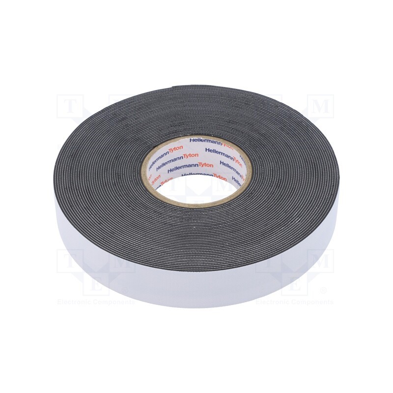 1 rol x HELLERMANNTYTON - 711-10401 HELATAPE POWER810 - Tape: self-amalgamating, black, 19mm, L: 9.1m, Thk: 760um, max.90°C