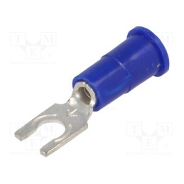 2 pcs x KEYSTONE - 8266 - Tip: fork, M3,5, Ø: 3.66mm, crimped, for cable, insulated, blue
