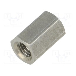 5 pcs x DREMEC - 148X12 - Screwed spacer sleeve, 12mm, Int.thread: M5, hexagonal