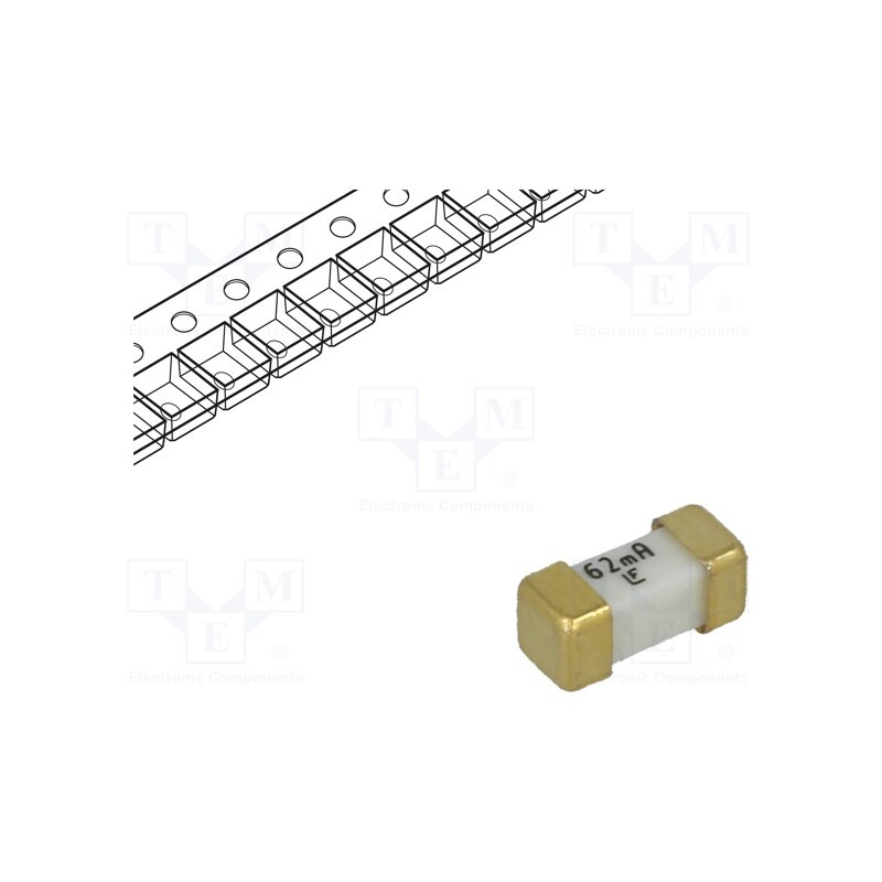 1 pcs x LITTELFUSE - 0448.062MR - Fuse: fuse, ultra rapid, 62mA, 125VAC, 125V, 125VDC, SMD, ceramic