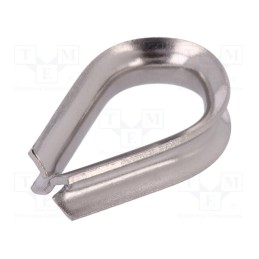 5 pcs x KRAFTBERG - KAUS-5-A4 - Thimble for rope, acid resistant steel A4, for rope, DIN 6899
