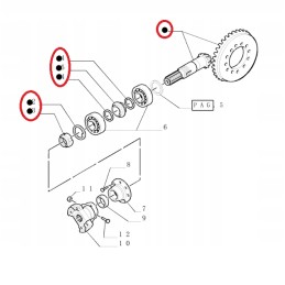 Attack roller with wheel bridges nh case 83952516