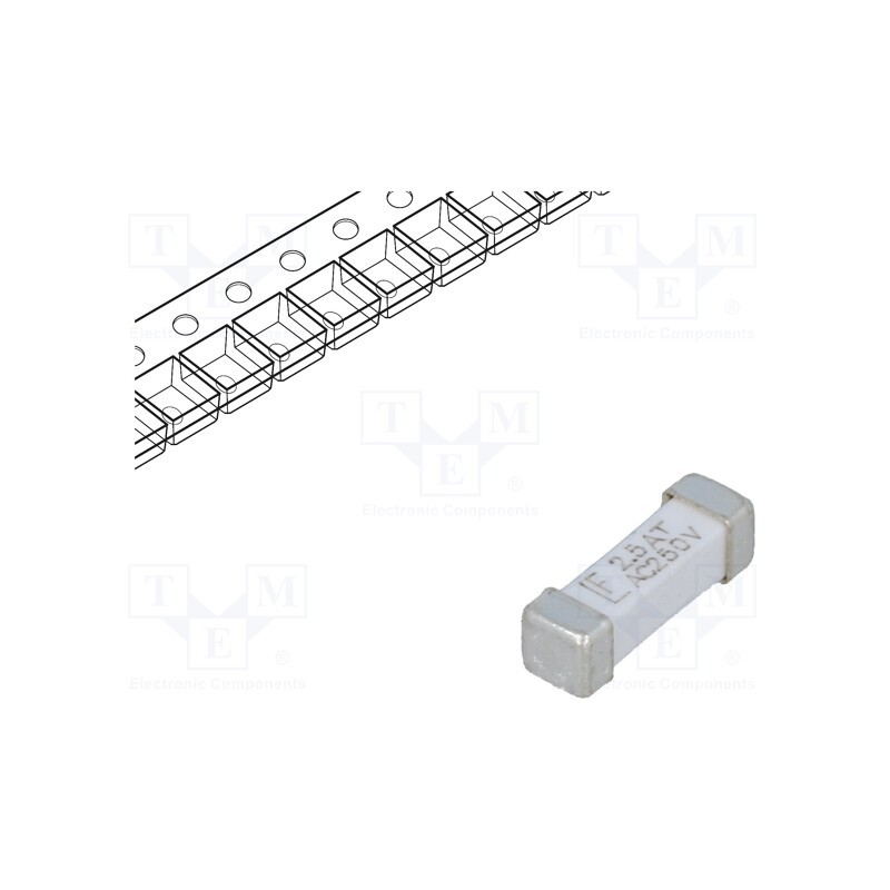 1 pcs x LITTELFUSE - 044302.5DR - Fuse: fuse, time-lag, 2.5A, 250VAC, 250V, 125VDC, SMD, ceramic, 443