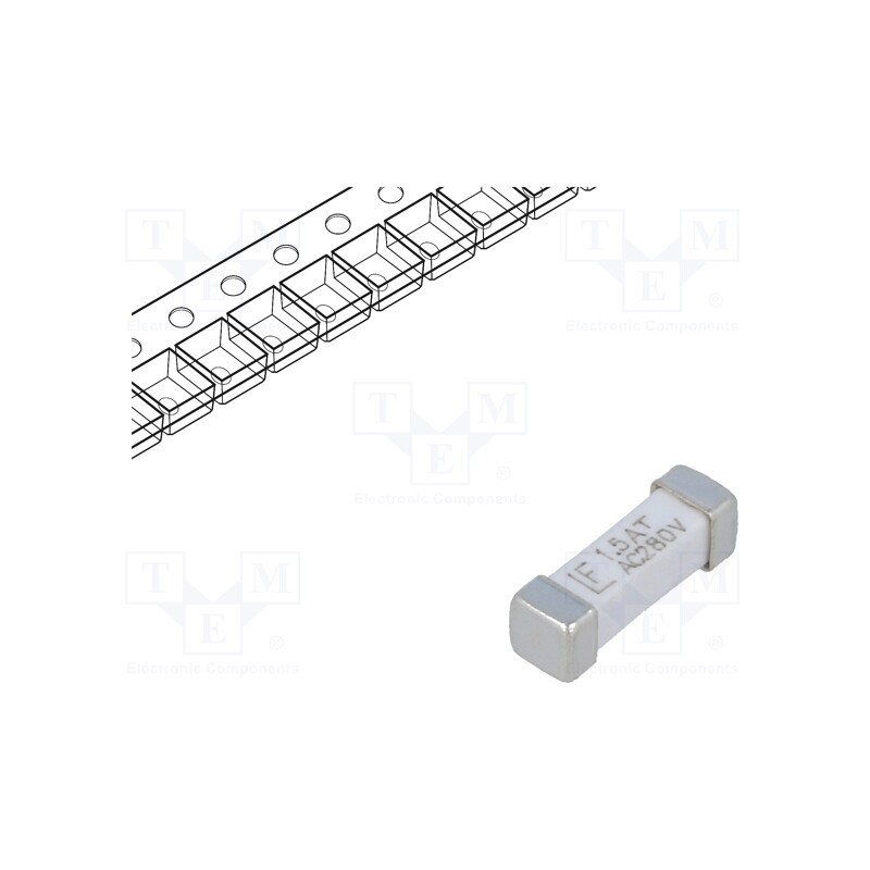 1 pcs x LITTELFUSE - 044301.5DRLC - Fuse: fuse, time-lag, 1.5A, 280VAC, 280V, SMD, ceramic, 443LC, NANO2®
