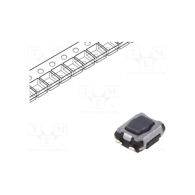 2 pcs x PANASONIC - EVPAAU02Q - Microswitch TACT, SPST, Pos: 2, SMT, none, 5N, 2.9x3.5x1.4mm, 1.7mm