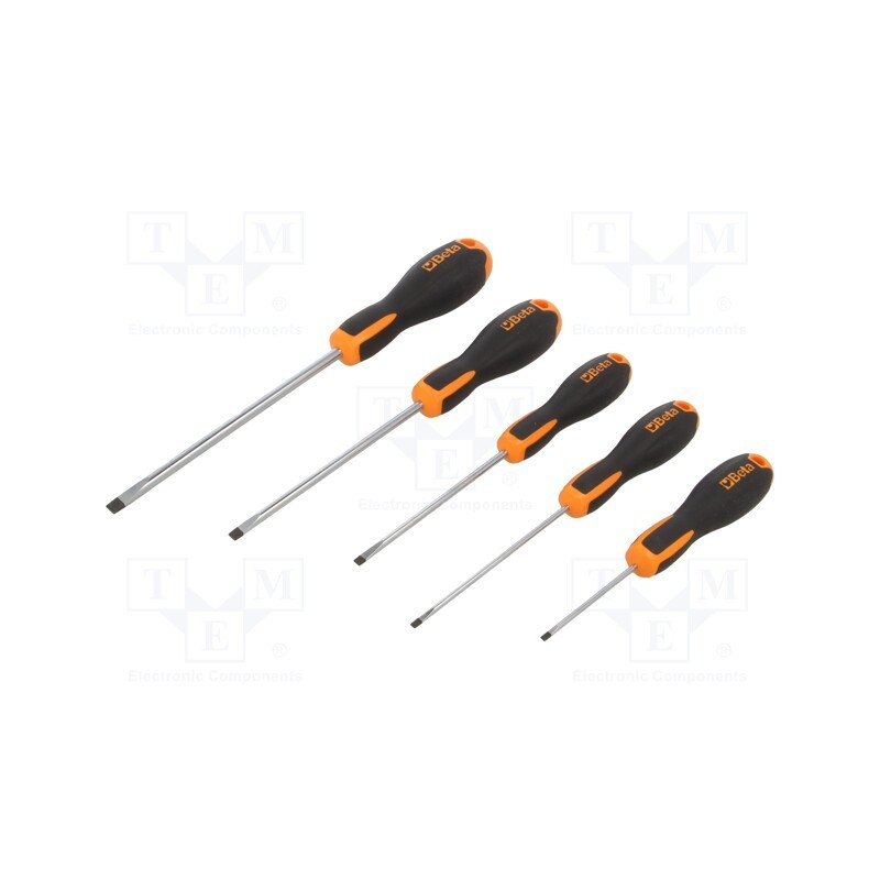 1 set x BETA - 1204E/S5 - Kit: screwdrivers, slot, 5pcs.