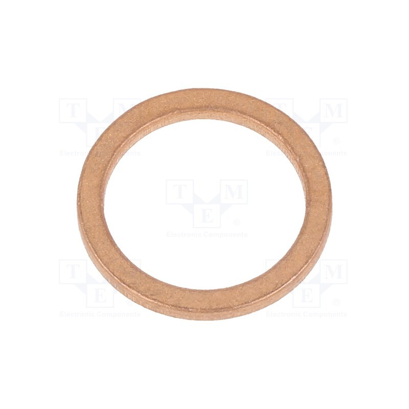 5 pcs x ELESA+GANTER - DIN 7603-CU-12-16-A - Gasket, copper, Thk: 1.5mm, Øint: 12mm, Øout: 16mm, DIN 7603