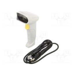 1 pcs x QOLTEC - 50877 - Barcode scanner, white, Interface: USB, 1D