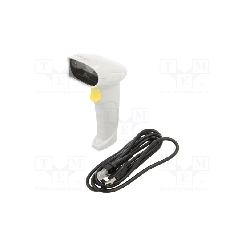 1 pcs x QOLTEC - 50877 - Barcode scanner, white, Interface: USB, 1D